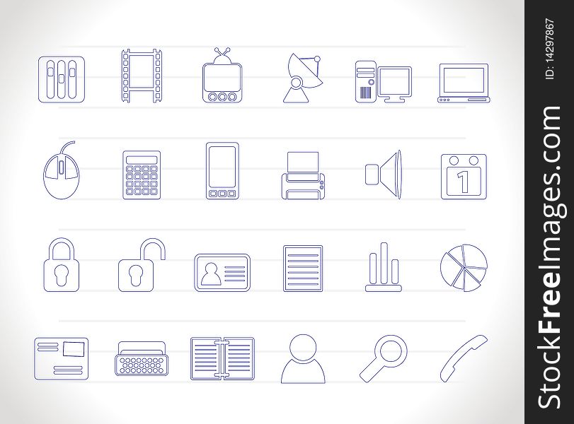 Business and office icons - icon set