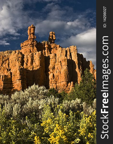 Red canyon in the south of Utah ner Brice Canyon