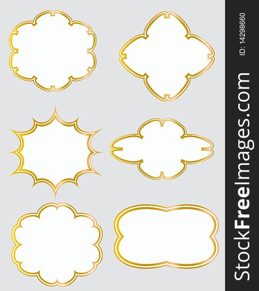 Set of color framework as stickers and labels,