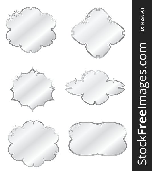 Set of color framework as stickers and labels,. Set of color framework as stickers and labels,