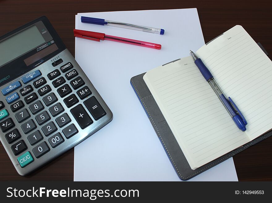 Work space office and school stationery