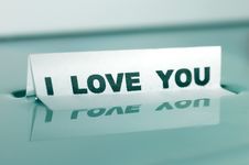 I LOVE YOU Message Concept Royalty Free Stock Photo
