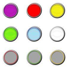 Set Glass Buttons Royalty Free Stock Photos