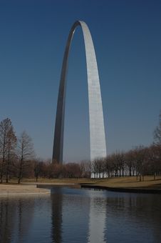 Saint Louis Arch With Blu Skies Stock Photo