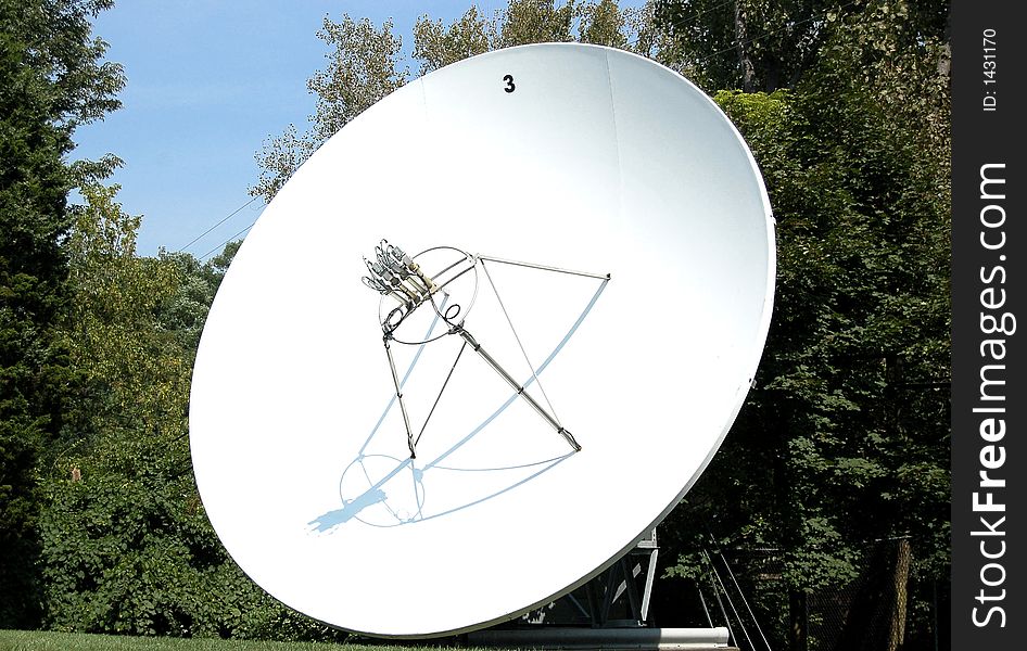 Satellite dish for a cable company