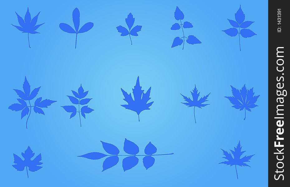 Floral background in blue - vector illustration. Floral background in blue - vector illustration