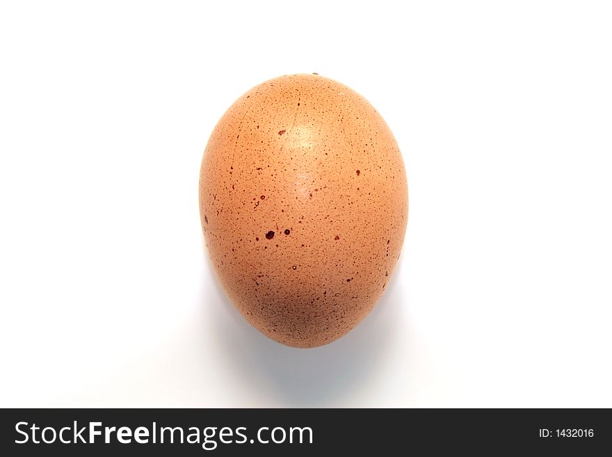 Brown egg, isolated on white background.