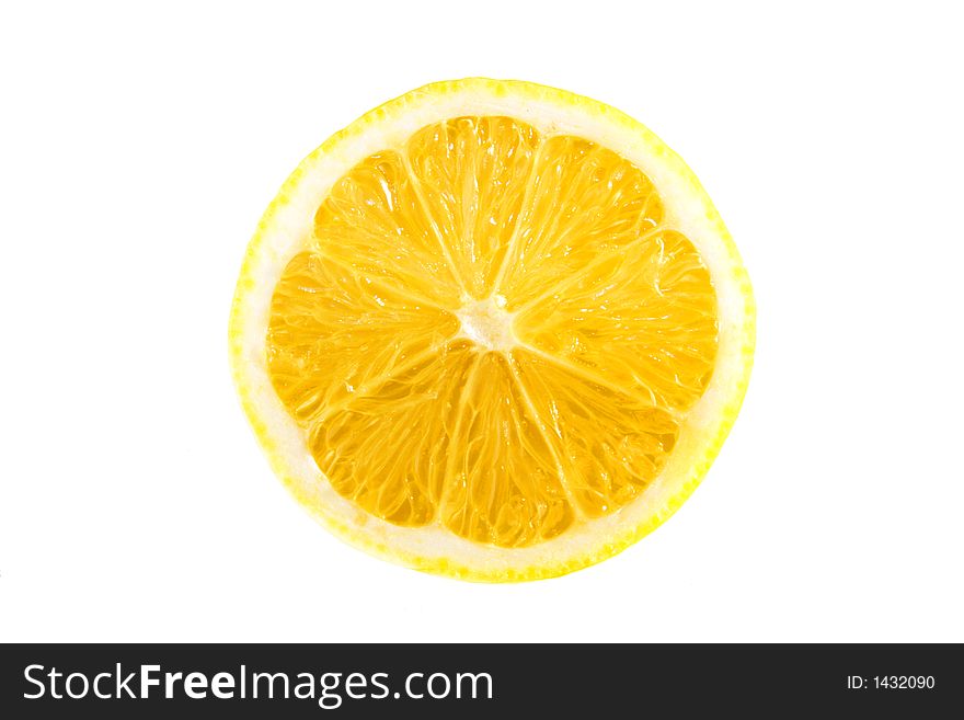 Lemon on a white background.