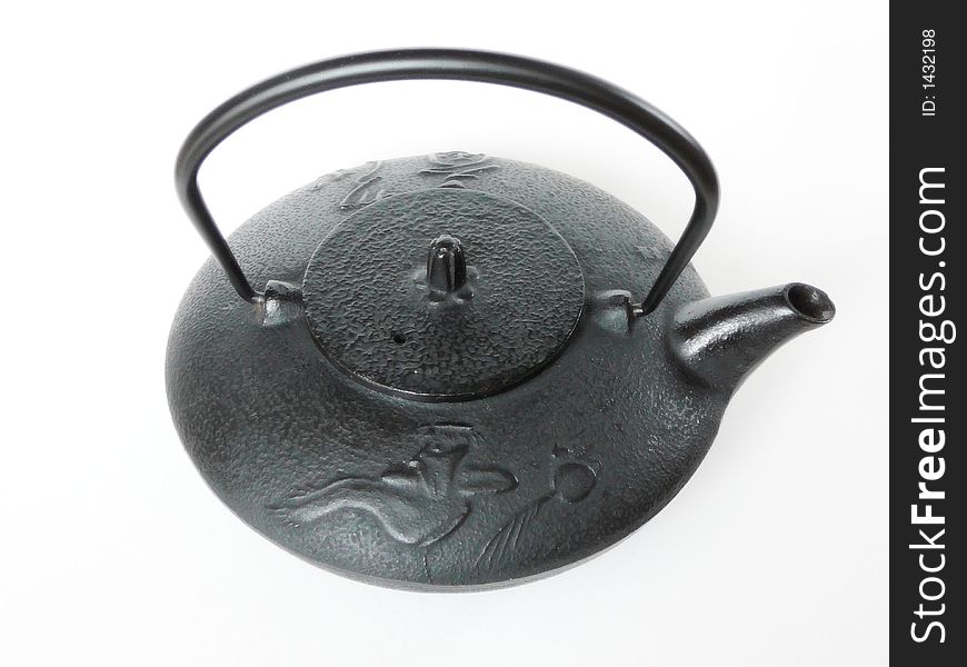 Traditional iron Japanese tea pot which is also used for sake (ricewine)