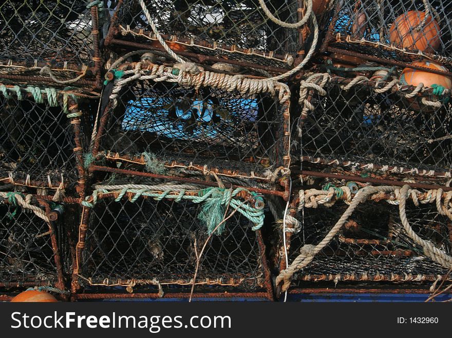 Fishing nets on the beach at Aldeburgh, Suffolk