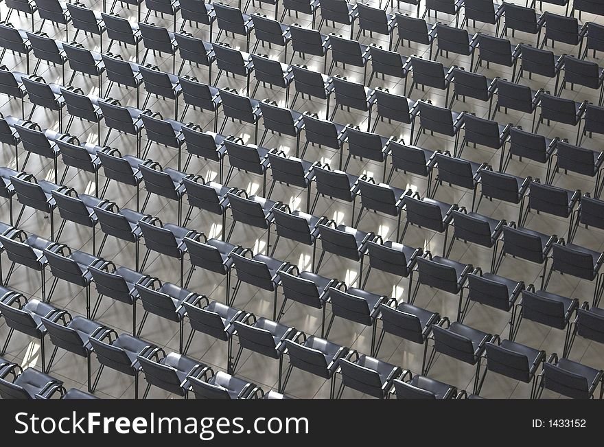 Chairs in a Highschool auditorium