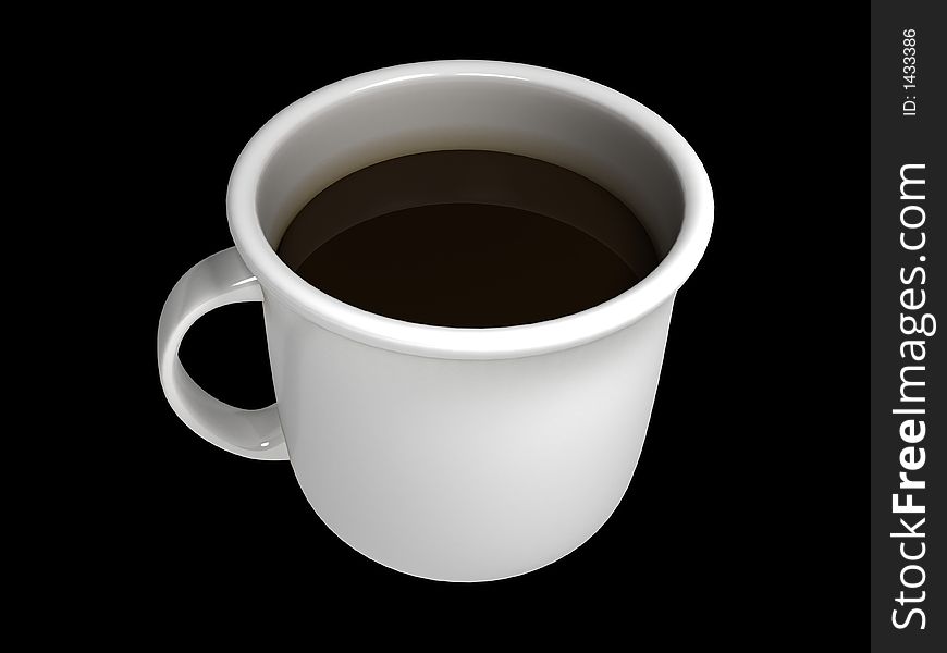 White cup of black Coffee