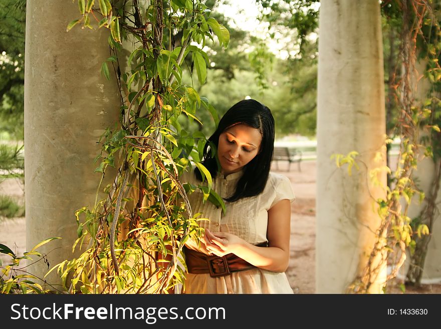 Girl With Yellow Ray Reflection 1