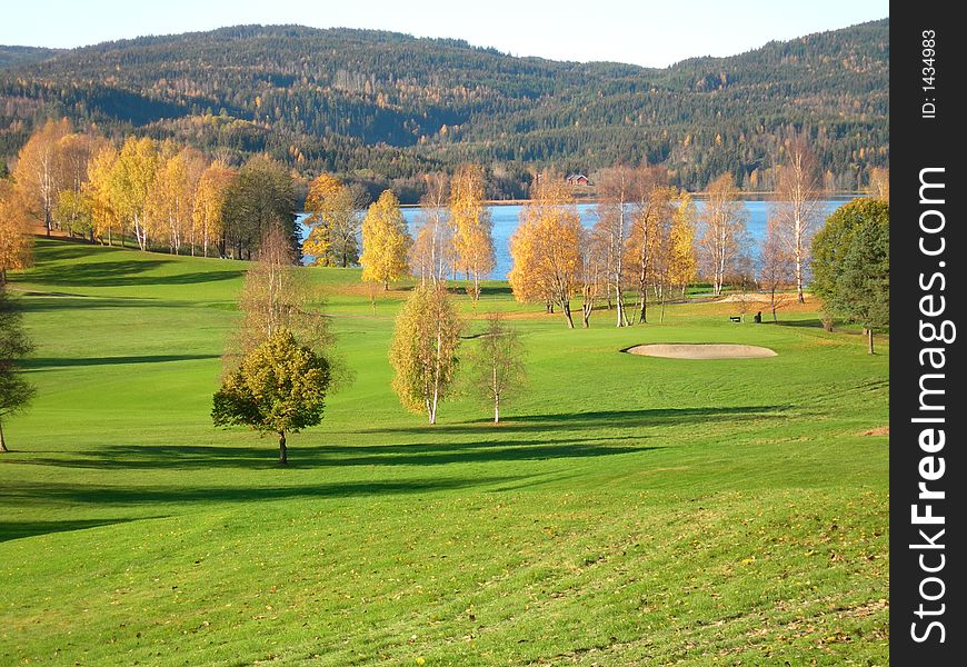 Bogstad golf course in Oslo  in the fall