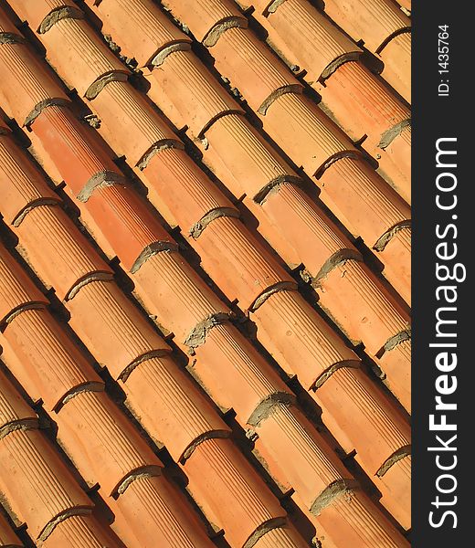 The closeup picture of a roof