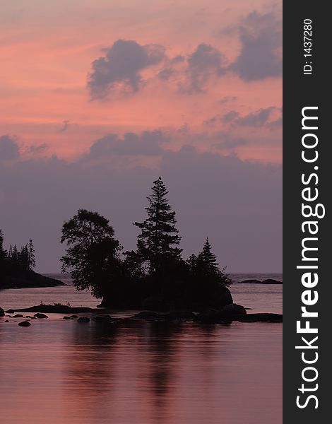 Sunrise on Chippewa Harbor - Isle Royale National Park. Sunrise on Chippewa Harbor - Isle Royale National Park