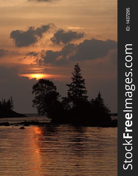 Sunrise on Chippewa Harbor - Isle Royale National Park. Sunrise on Chippewa Harbor - Isle Royale National Park