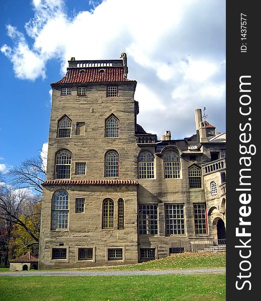 Tower on a Moravian Castle in the Autumn. Tower on a Moravian Castle in the Autumn