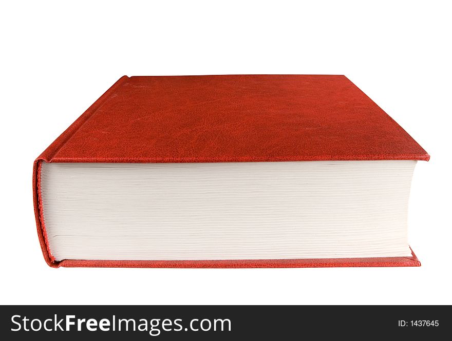 Big red book, isolated on white, clipping path included