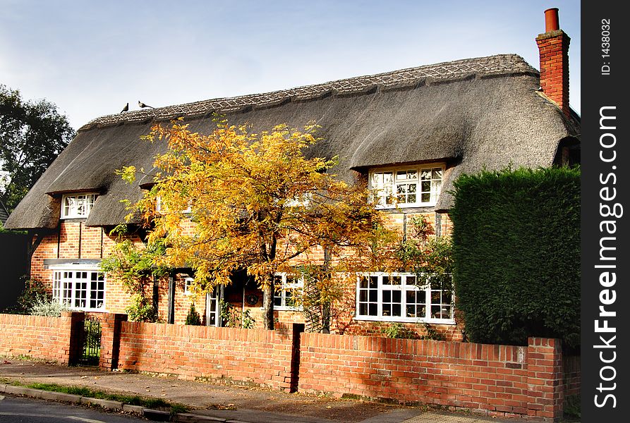 Quaint Thatched Village Cottage in a Rural English Village