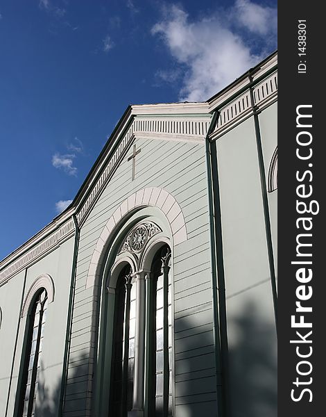 Small catholic church in the center of the city (Riga, Latvia, Europe)