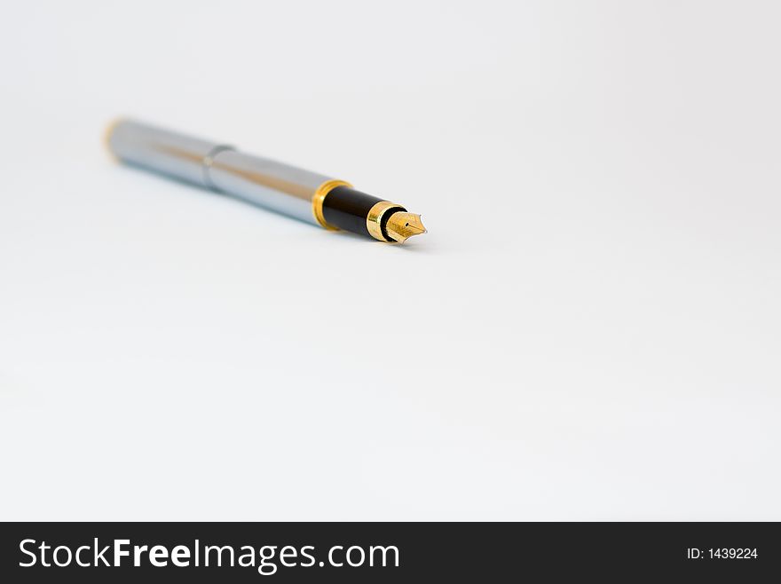 Classic feather on white background usefull for business or office