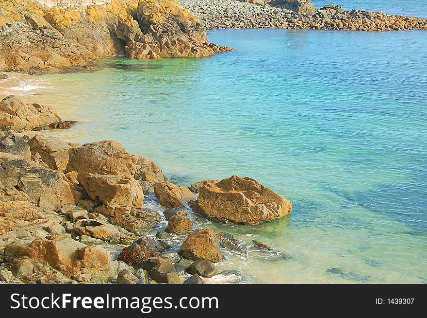 Calm day at st ives bay