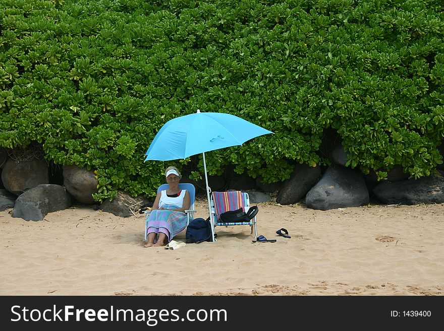 senior woman at the Beach