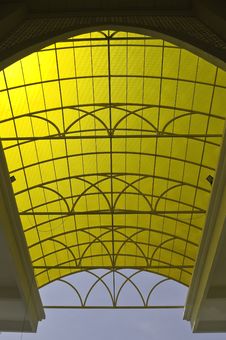 Yellowish Green Transparent Roof Royalty Free Stock Photos Yellowish Green Transparent Roof Royalty Free Stock Photos