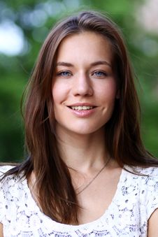 Happy Young Woman Smiling Stock Image Happy Young Woman Smiling Stock Image