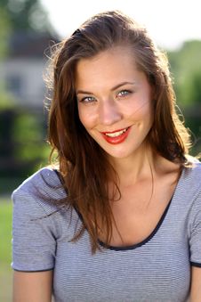 Happy Young Woman Smiling Stock Image Happy Young Woman Smiling Stock Image