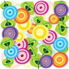 Abstract Background With Colored Flowers Royalty Free Stock Photography Abstract Background With Colored Flowers Royalty Free Stock Photography