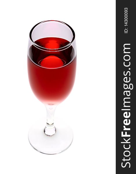 Glass of wine. Isolated object on a white background