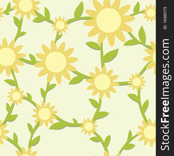 Seamless  pattern with flowers