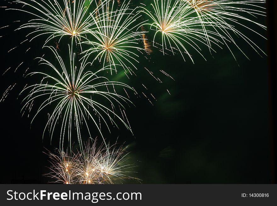 Colorful Fireworks in the night sky