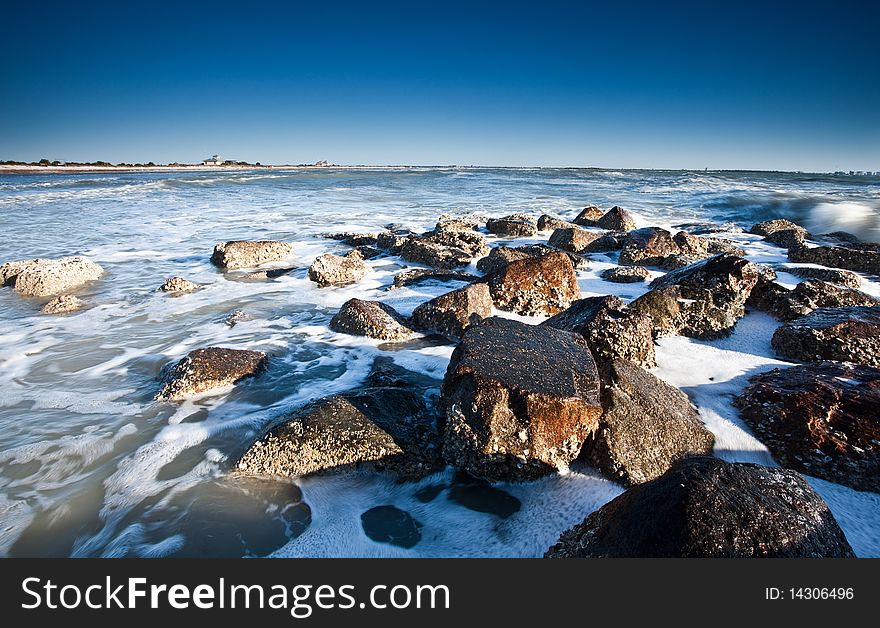 Photograph of a beach sunset