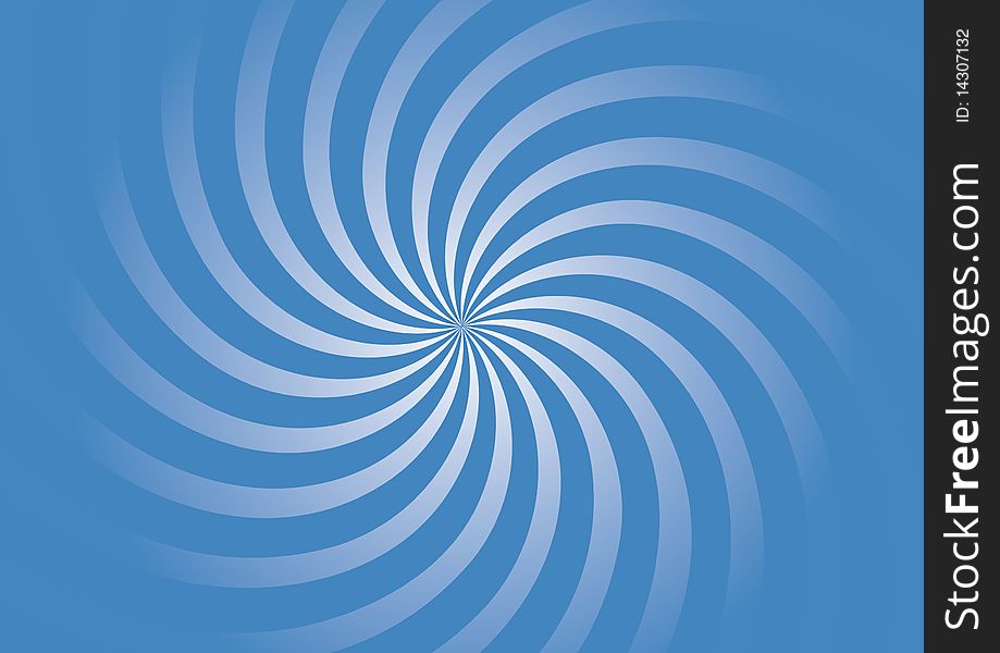 Abstract background with white twisting lines over blue