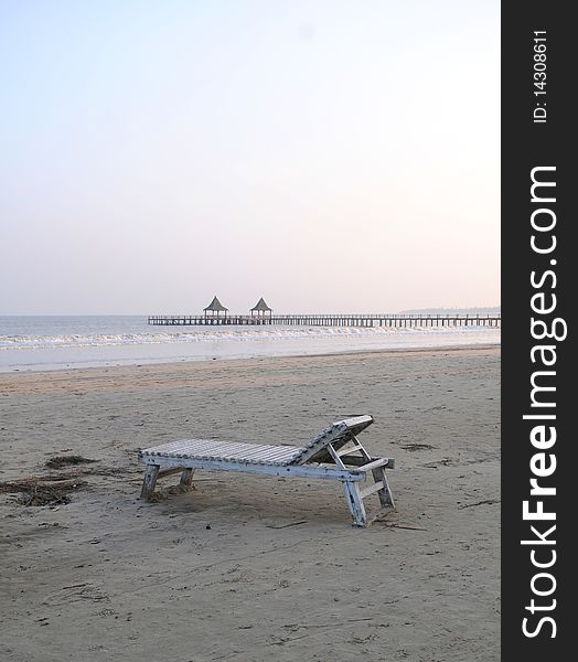 Peaceful beach of Hainan, China.
