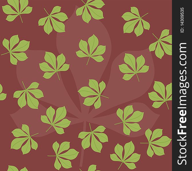 Seamless background with chesnut leaves