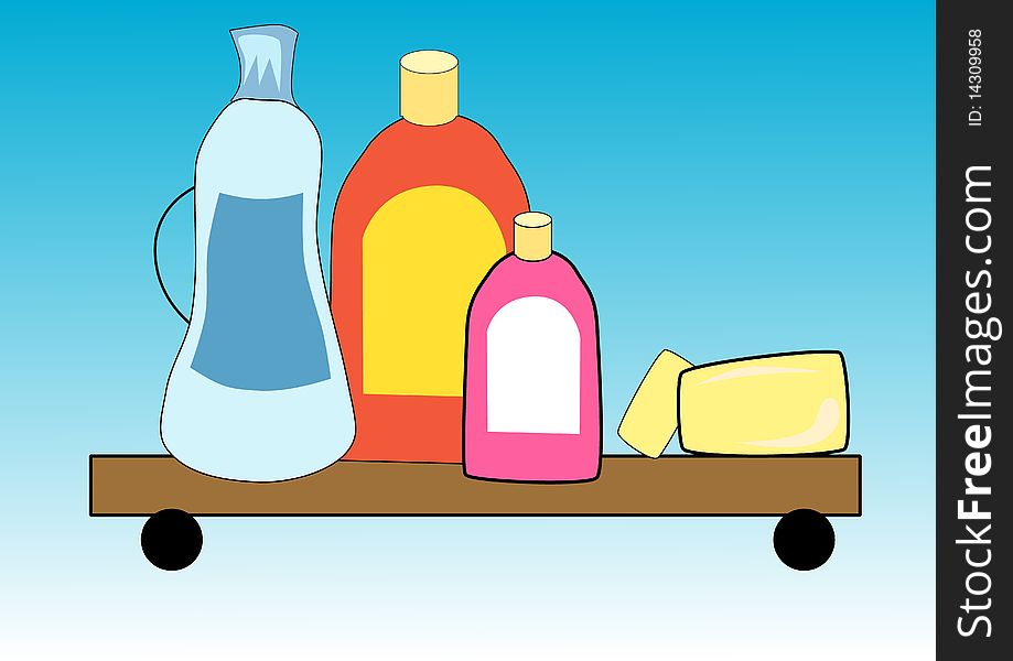 Illustration Background Of Cleaning Equipment