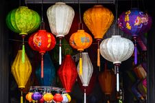 Chinese Lantern In Shop In Vietnam Stock Image
