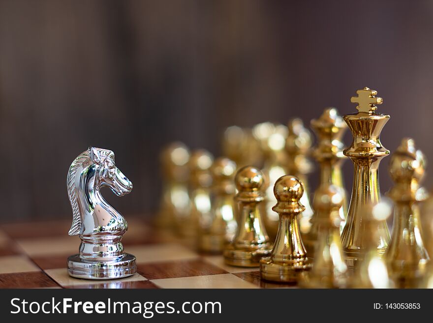 Chess Board Game, Business Competitive Concept