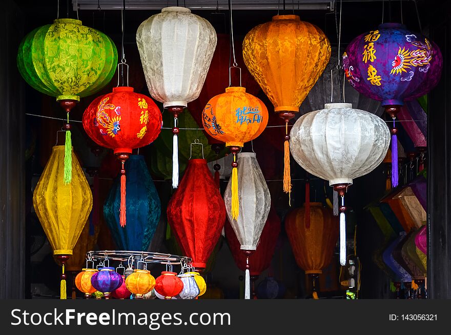 Chinese Lantern In Shop In Vietnam