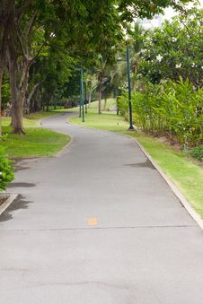 Curve Sidewalk In The Park Royalty Free Stock Photo Curve Sidewalk In The Park Royalty Free Stock Photo