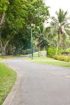 Curve Sidewalk In The Park Royalty Free Stock Image Curve Sidewalk In The Park Royalty Free Stock Image