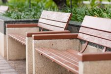 Bench On The Sidewalk Stock Images Bench On The Sidewalk Stock Images