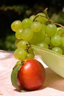 Nectarine And Grape Stock Image Nectarine And Grape Stock Image