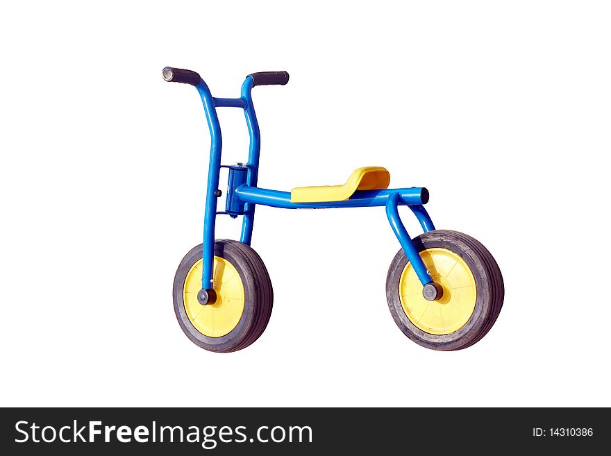 Small Children bicycle isolated on white. Small Children bicycle isolated on white