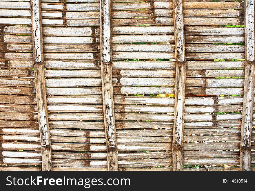 This is an old bamboo wall