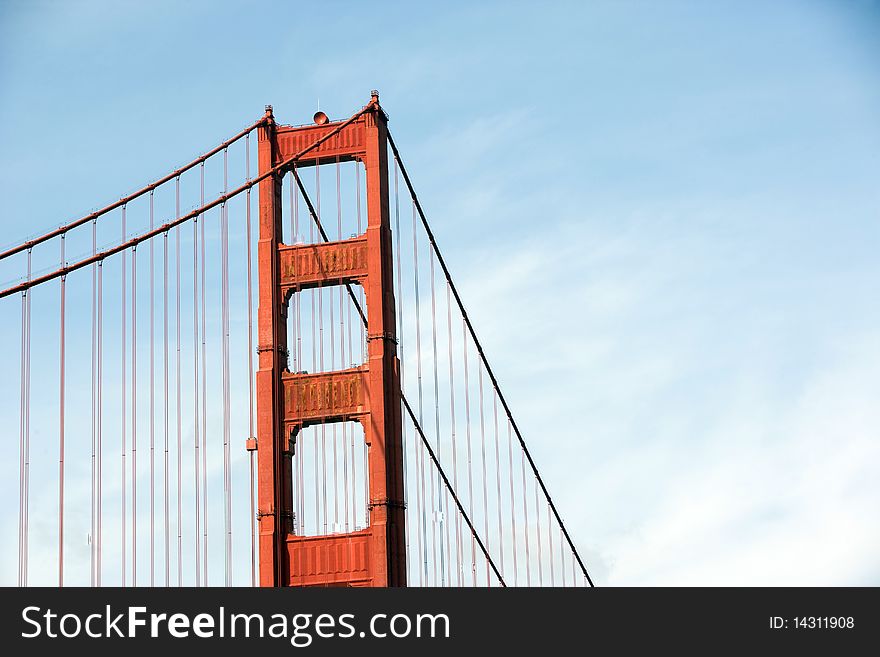 Golden Gate with blue sky